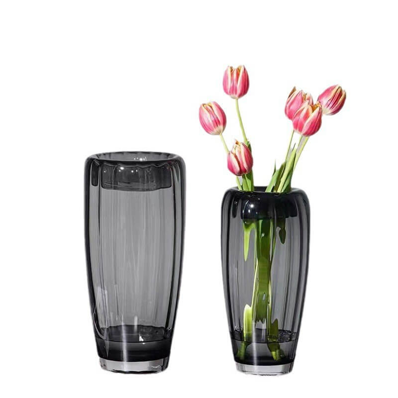 Vertical Grain Glass Vase