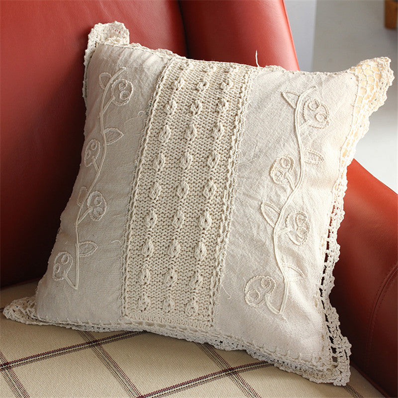 Vintage Cotton Linen Woven Pillow