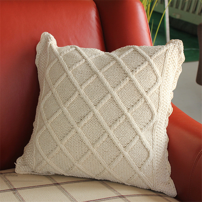 Vintage Cotton Linen Woven Pillow