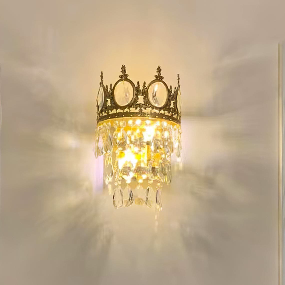 Vintage Crystal Wall Lamp