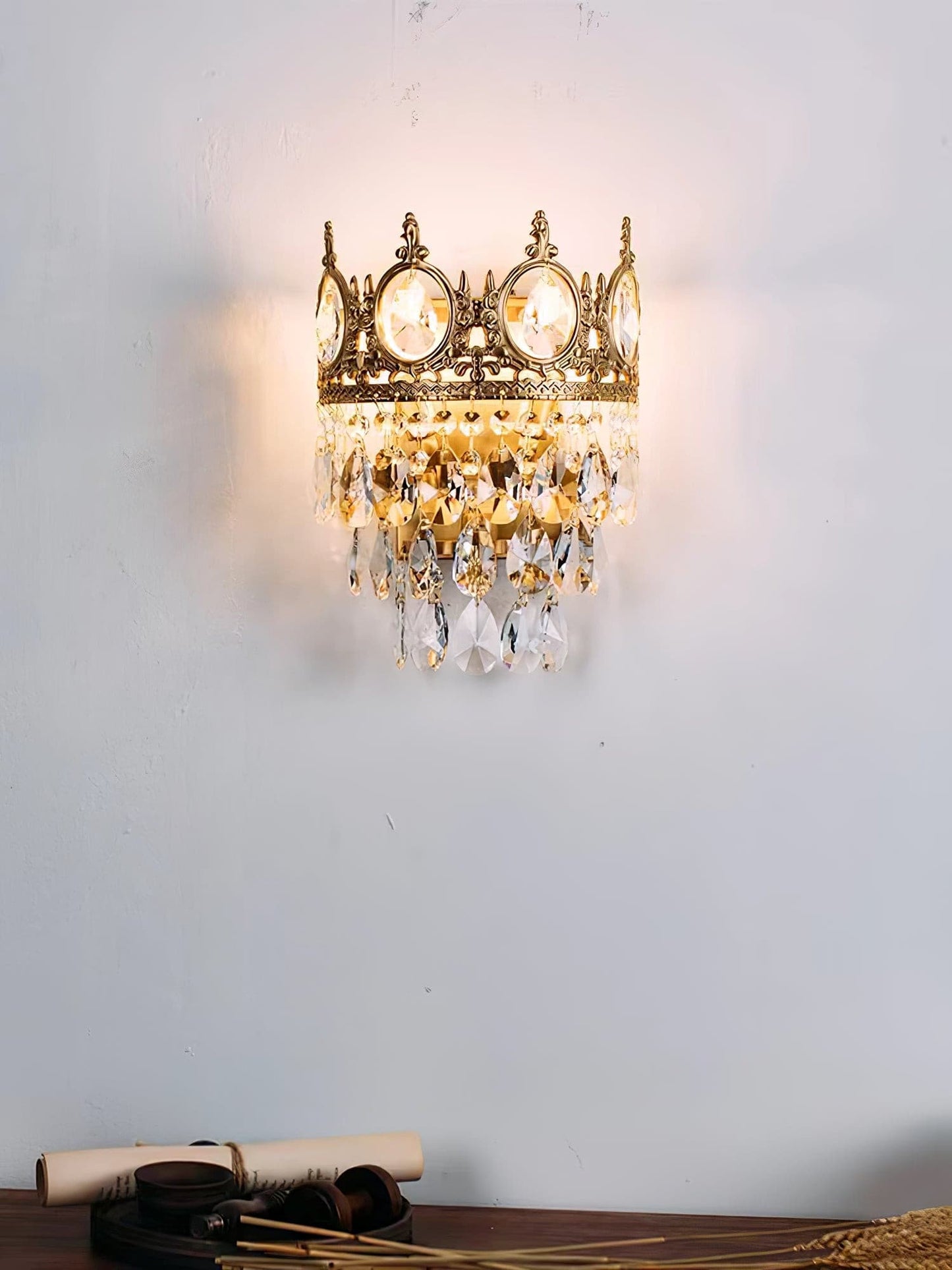 Vintage Crystal Wall Lamp