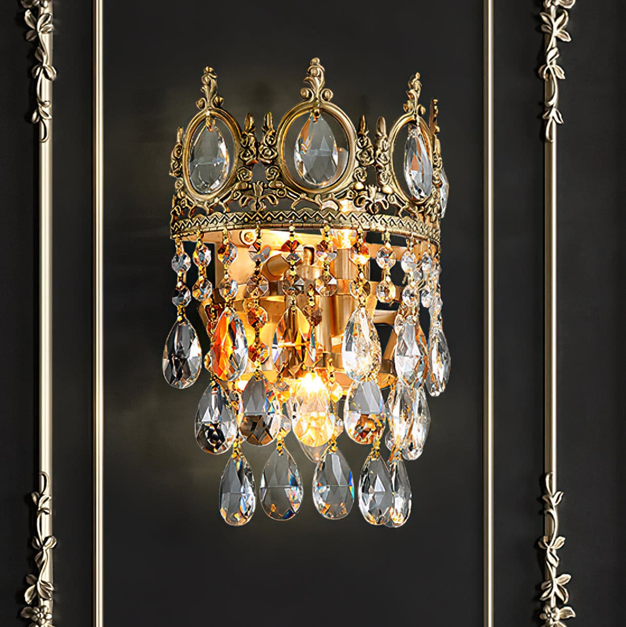 Vintage Crystal Wall Lamp