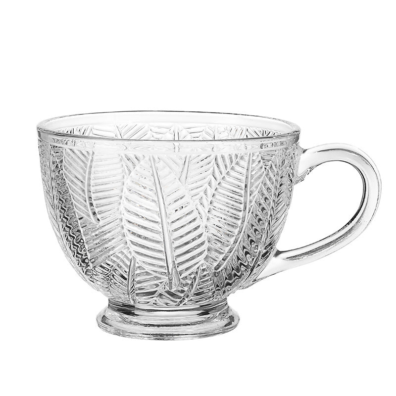 Vintage Embossed Glass Cup