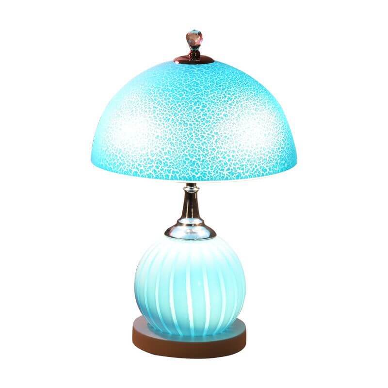 Vintage Glass Crackle Table Lamp