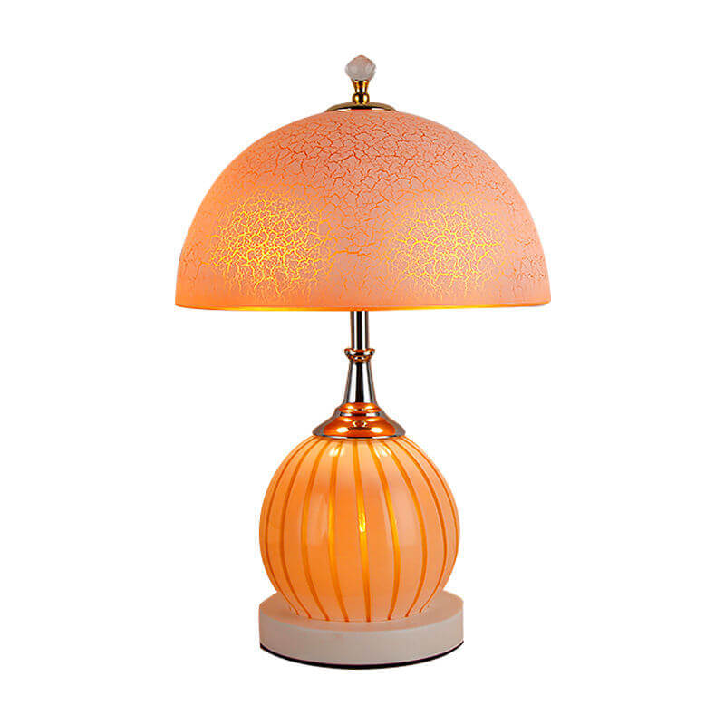 Vintage Glass Crackle Table Lamp