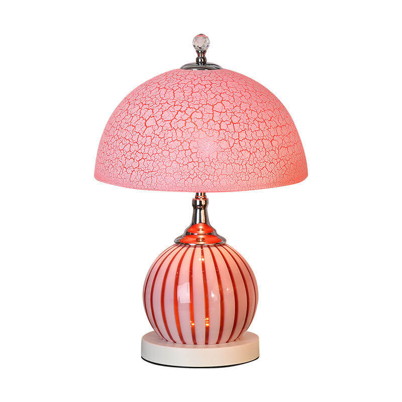 Vintage Glass Crackle Table Lamp