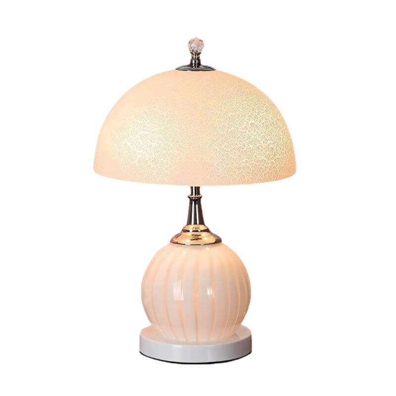 Vintage Glass Crackle Table Lamp