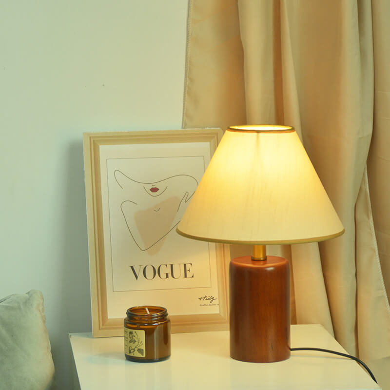 Vintage Wooden Base Table Lamp