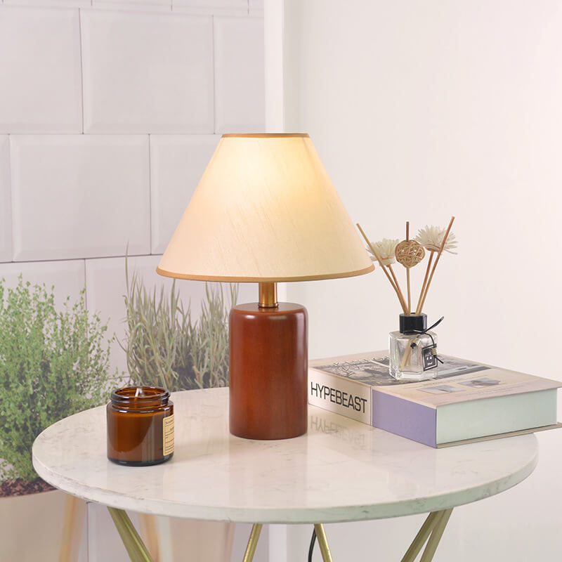 Vintage Wooden Base Table Lamp