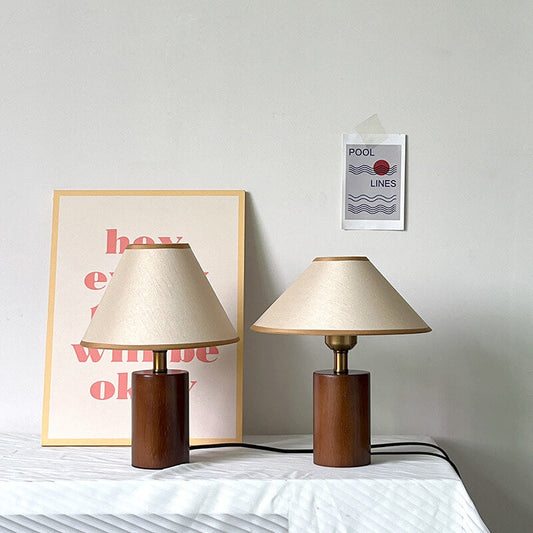 Vintage Wooden Base Table Lamp