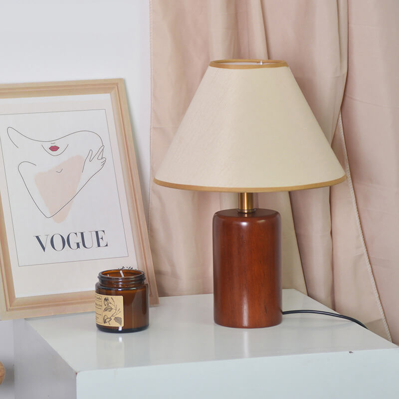 Vintage Wooden Base Table Lamp