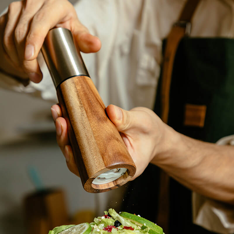 Vintage Wooden Pepper Grinder Decor