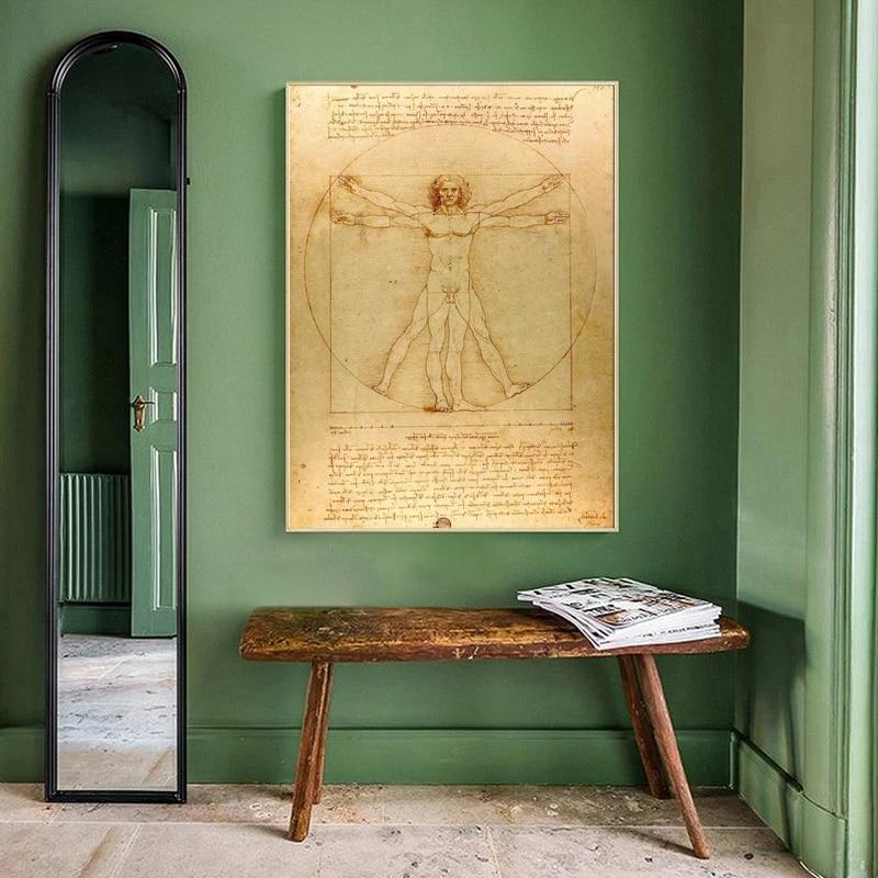 Vitruvian Abstract Canvas Wall Art