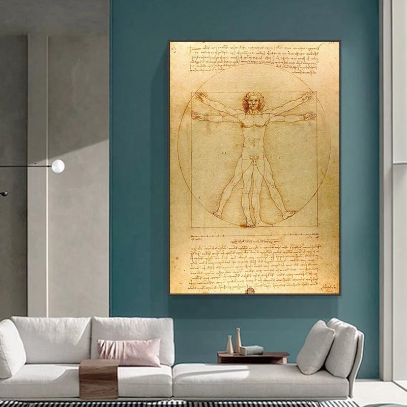 Vitruvian Abstract Canvas Wall Art