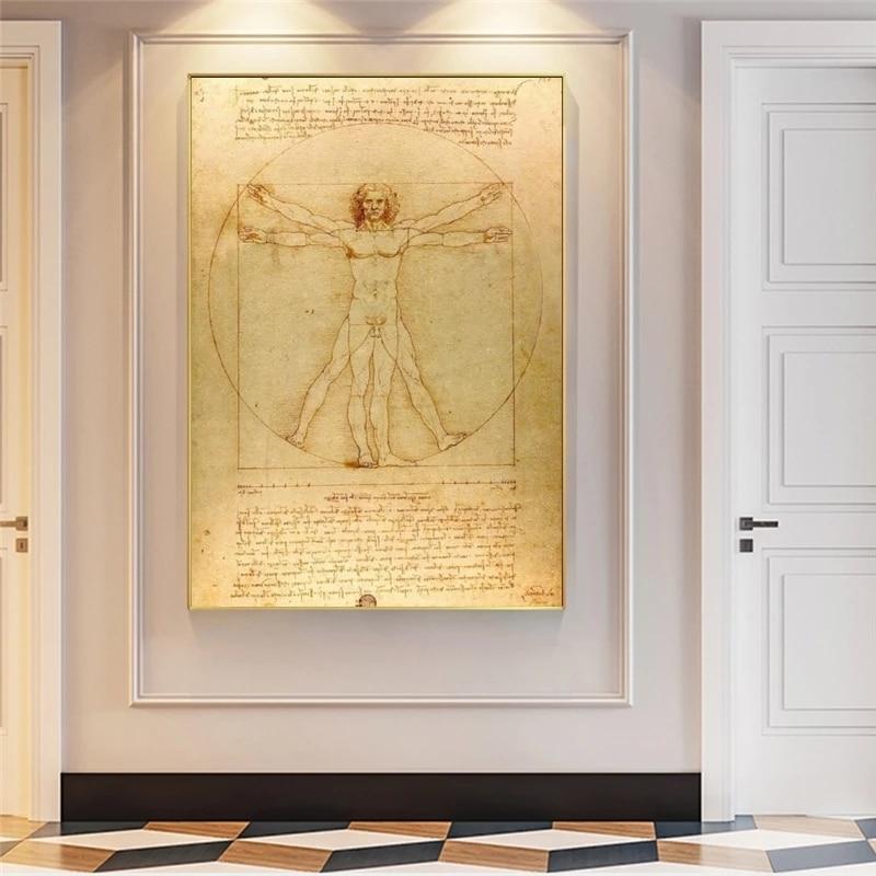 Vitruvian Abstract Canvas Wall Art