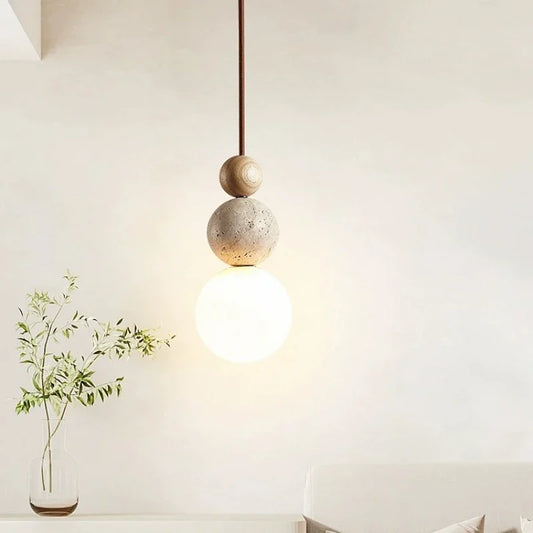 Wabi-Sabi Charming Stone Pendant Lamp