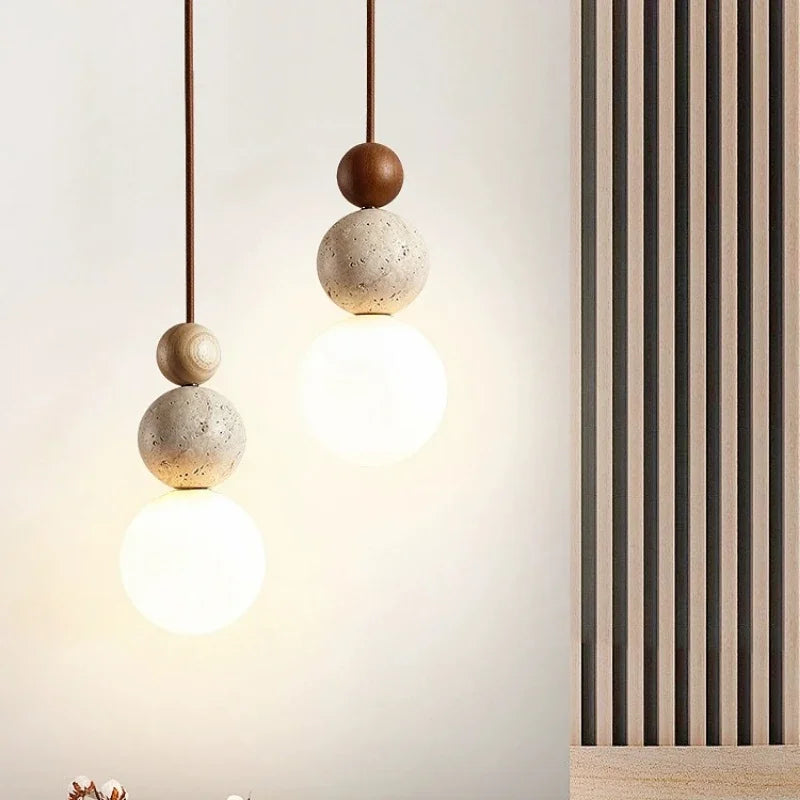 Wabi-Sabi Charming Stone Pendant Lamp