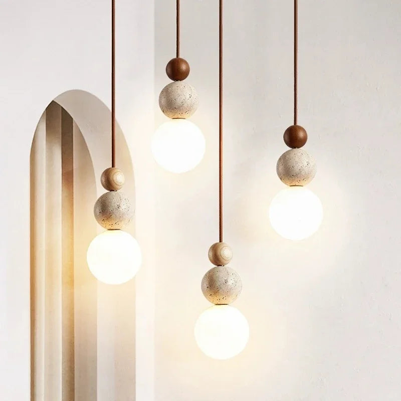 Wabi-Sabi Charming Stone Pendant Lamp