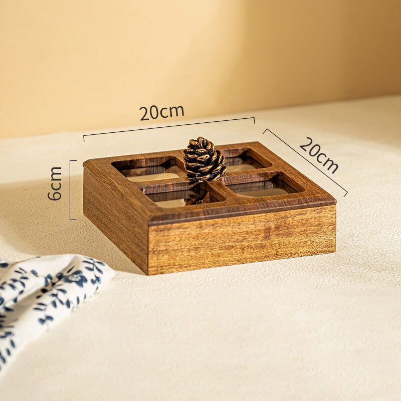 Walnut Storage Box Organizer