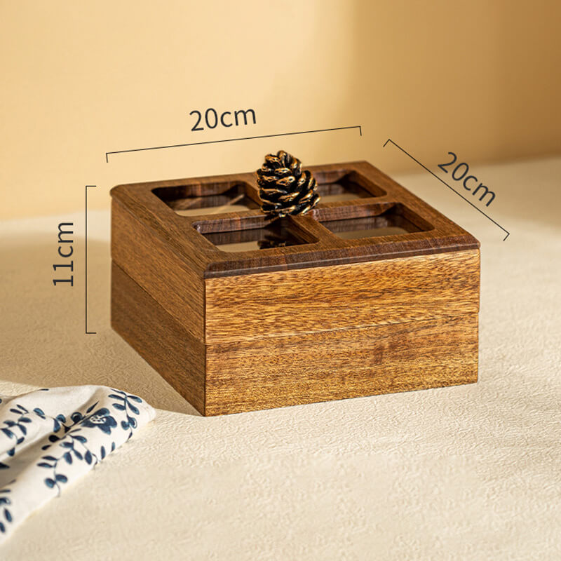 Walnut Storage Box Organizer