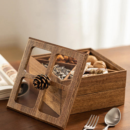 Walnut Storage Box Organizer