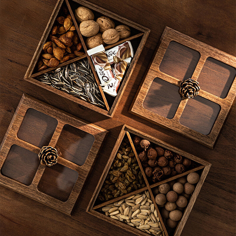 Walnut Storage Box Organizer