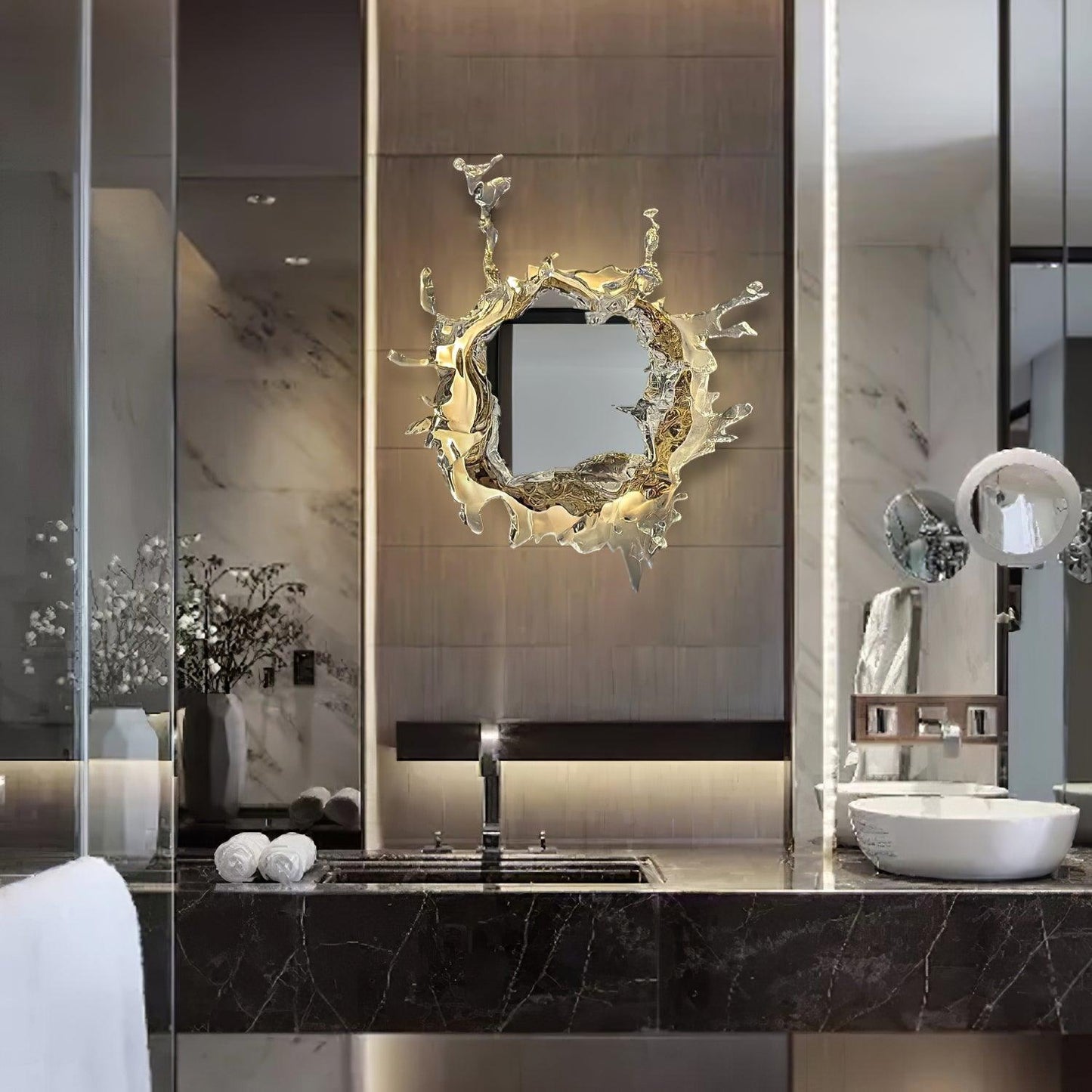 Water Drop Mirror Wall Lamp