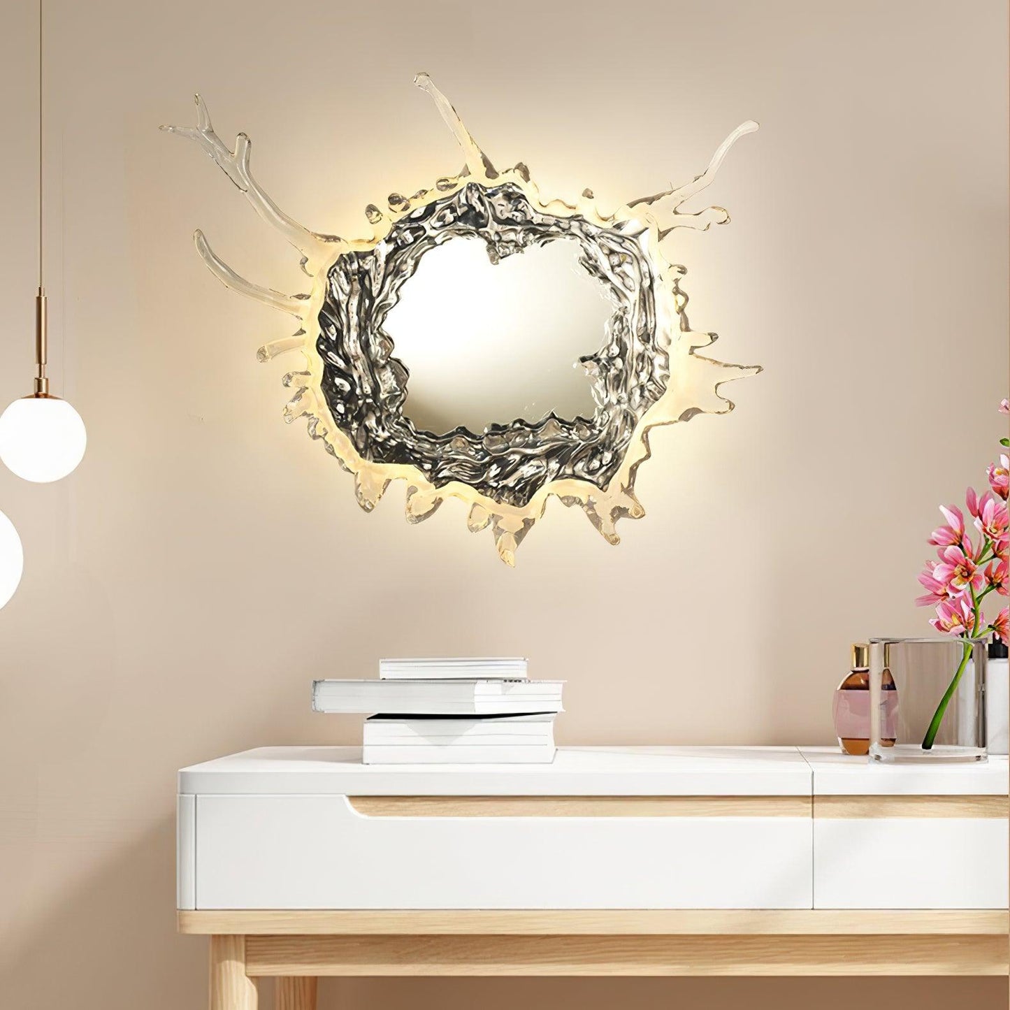 Water Drop Mirror Wall Lamp