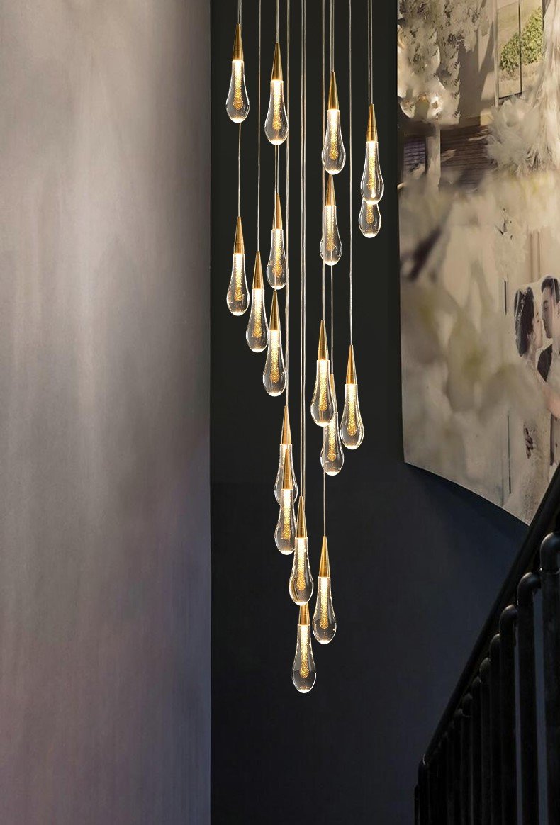 Waterdrop Crystal Pendant Light Fixture