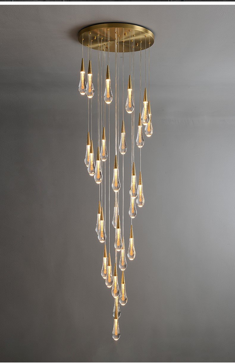 Waterdrop Crystal Pendant Light Fixture