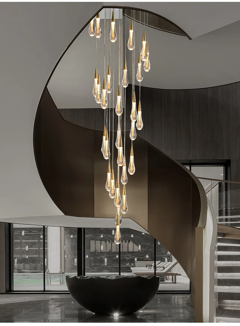 Waterdrop Crystal Pendant Light Fixture