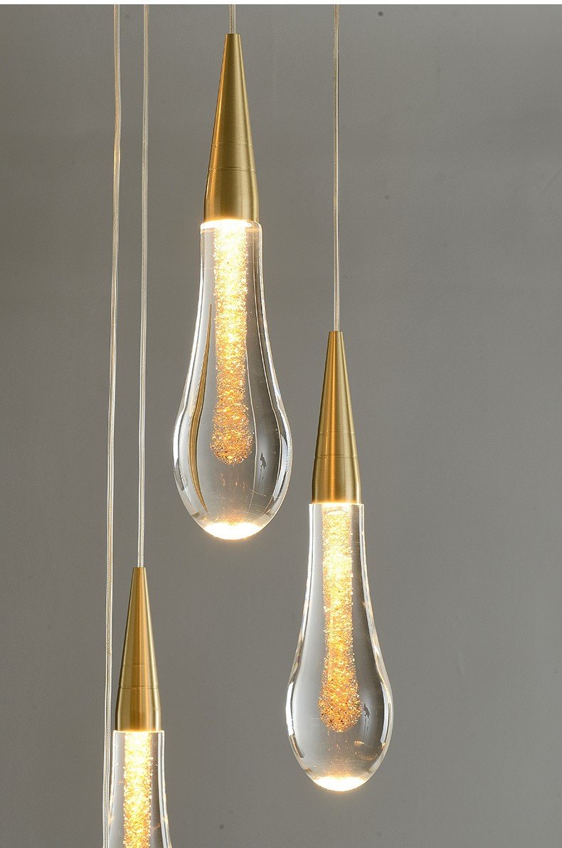 Waterdrop Crystal Pendant Light Fixture