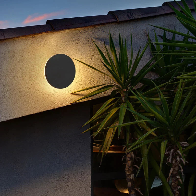 Modern Outdoor Wall LED Disc Lights