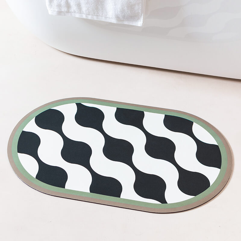 Wave Diatom Mud Bath Mat