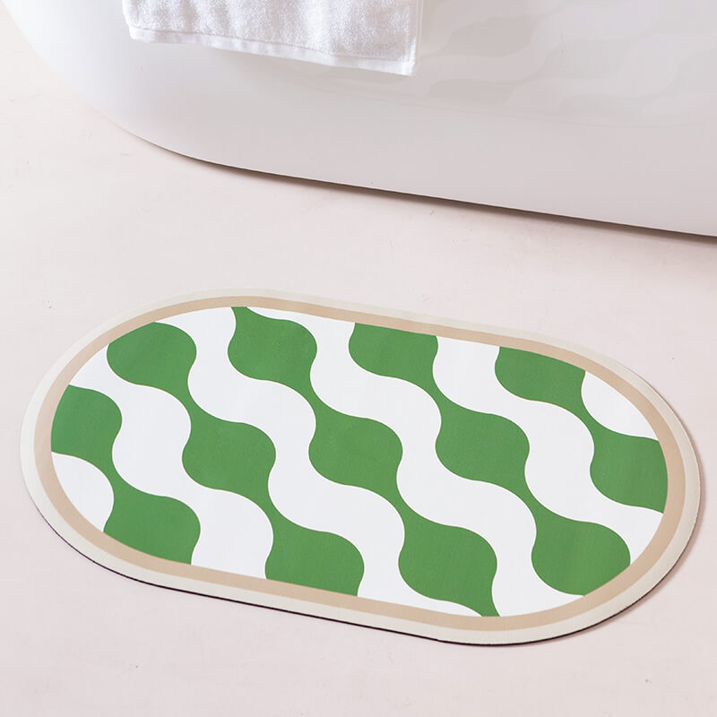 Wave Diatom Mud Bath Mat