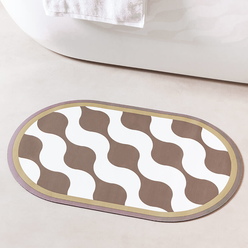 Wave Diatom Mud Bath Mat