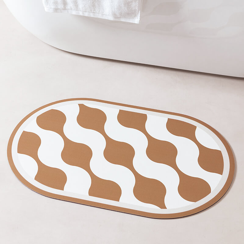 Wave Diatom Mud Bath Mat