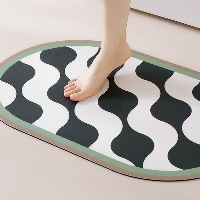 Wave Diatom Mud Bath Mat