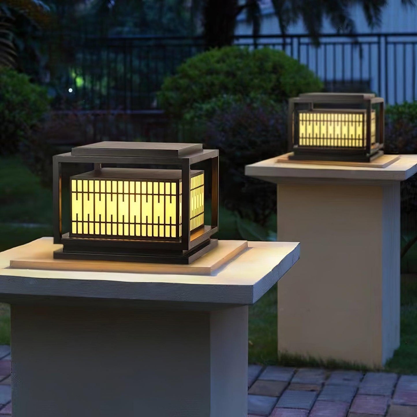 Window Grille Outdoor Post Light