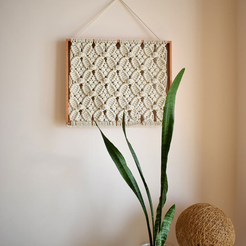 Wood Frame Woven Wall Art