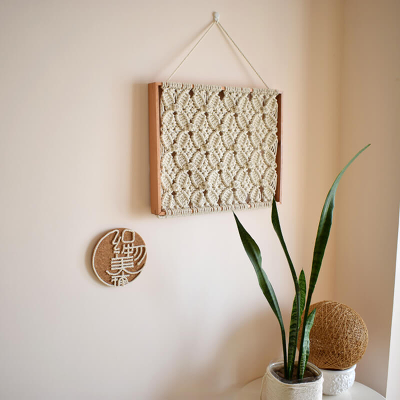 Wood Frame Woven Wall Art