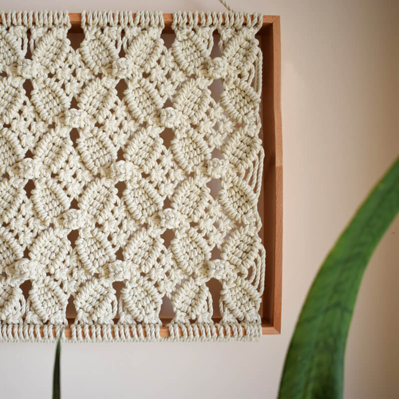 Wood Frame Woven Wall Art