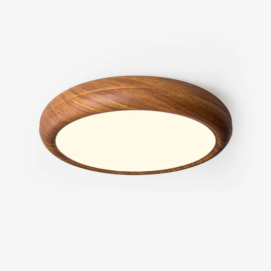 Wood Grain Round Ceiling Lamp