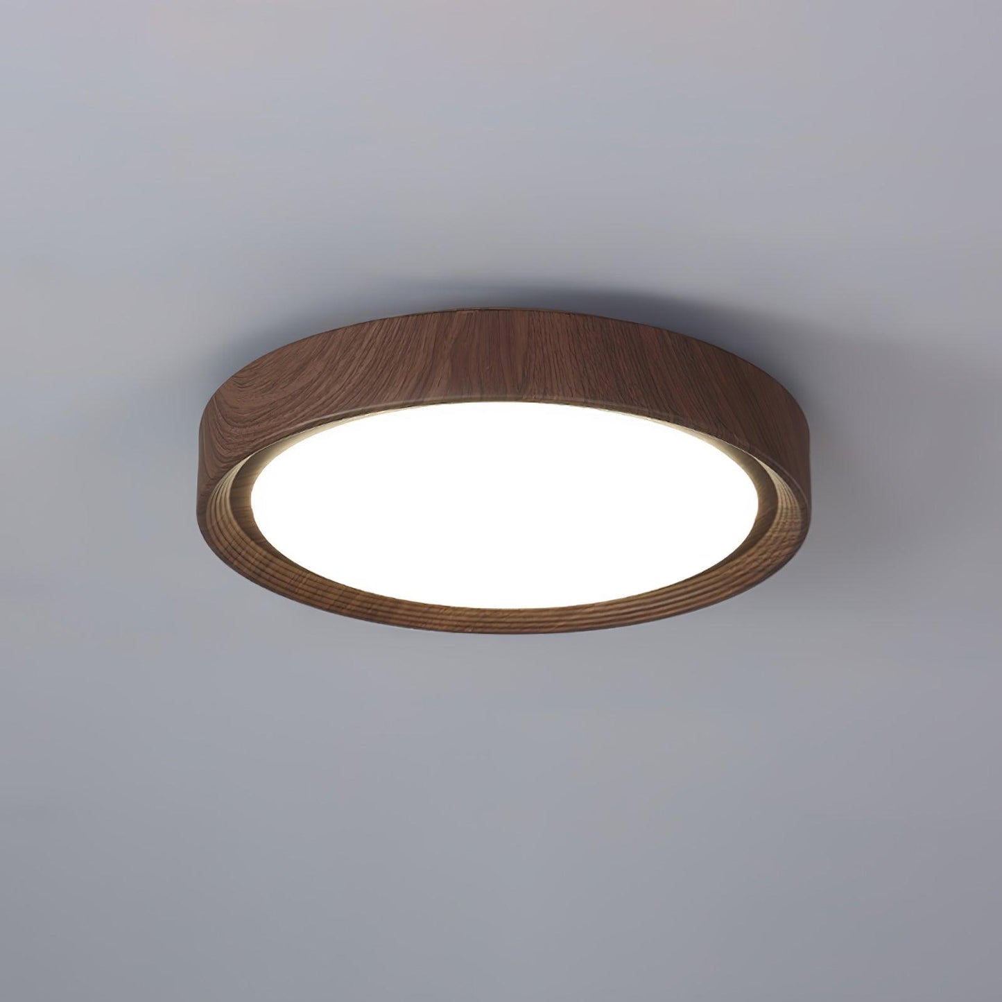 Wood Grain Round Ceiling Lamp