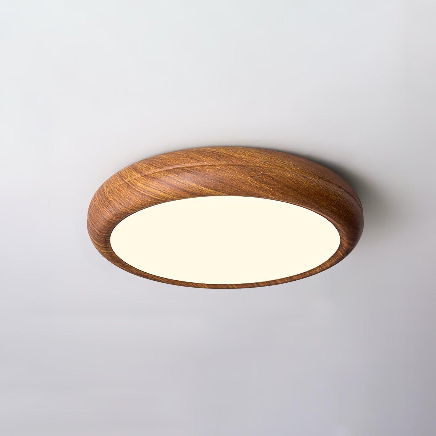 Wood Grain Round Ceiling Lamp