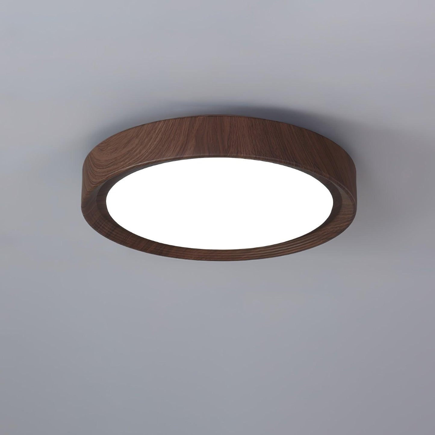 Wood Grain Round Ceiling Lamp