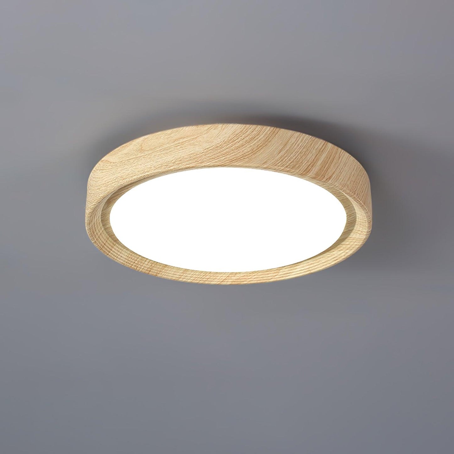 Wood Grain Round Ceiling Lamp