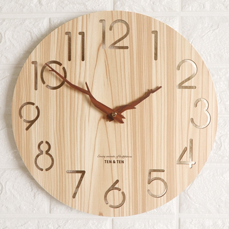 Tree Stick Wooden Clock