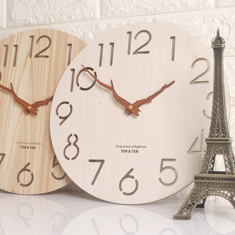 Tree Stick Wooden Clock