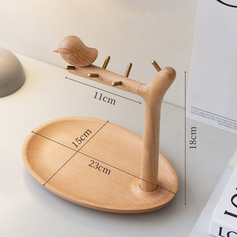 Wooden Bird Stylish Desktop Rack